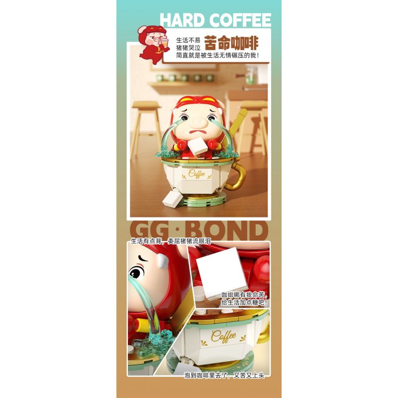 JAKI JK6853 6853 NGƯỜI LỢN CÀ PHÊ KHỐN KHỔ bộ đồ chơi xếp lắp ráp ghép mô hình Movie & Game GGBOND HARD COFFEE Phim Và Trò Chơi