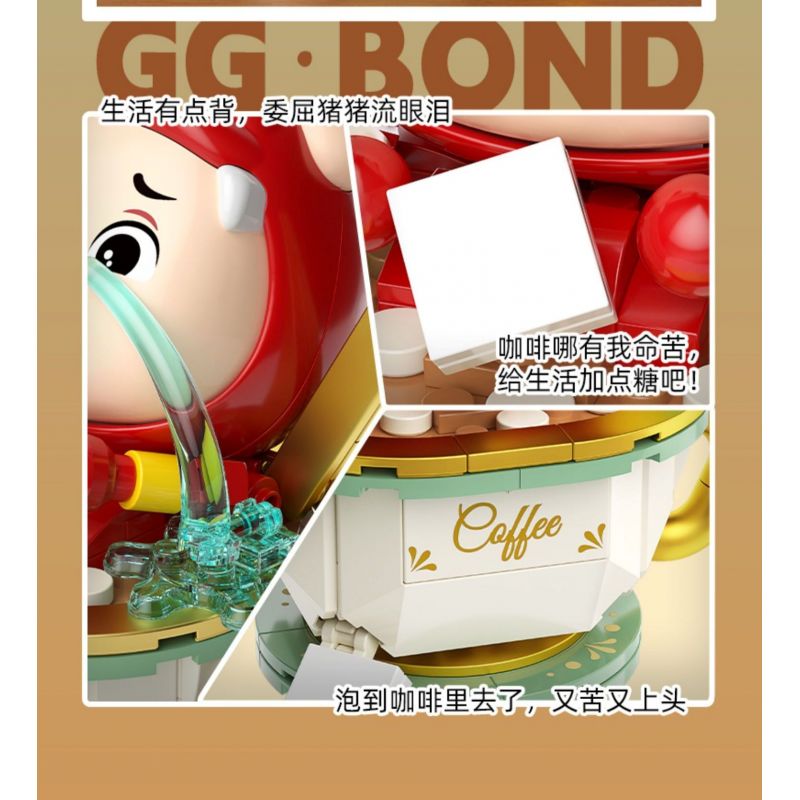 JAKI JK6853 6853 NGƯỜI LỢN CÀ PHÊ KHỐN KHỔ bộ đồ chơi xếp lắp ráp ghép mô hình Movie & Game GGBOND HARD COFFEE Phim Và Trò Chơi