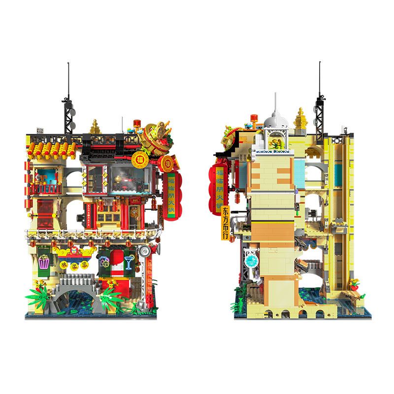 ZHEGAO 00426 non Lego THỊ TRẤN TRUNG QUỐC bộ đồ chơi xếp lắp ráp ghép mô hình Creator CHINATOWN Sáng Tạo 4653 khối
