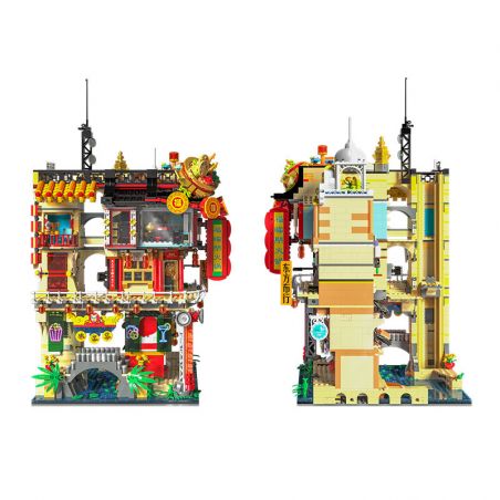 ZHEGAO 00426 THỊ TRẤN TRUNG QUỐC bộ đồ chơi xếp lắp ráp ghép mô hình Creator CHINATOWN Sáng Tạo 4653 khối