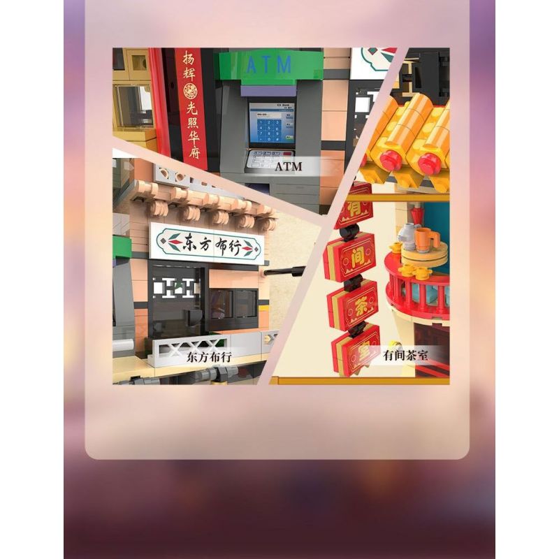 ZHEGAO 00426 THỊ TRẤN TRUNG QUỐC bộ đồ chơi xếp lắp ráp ghép mô hình Creator CHINATOWN Sáng Tạo 4653 khối