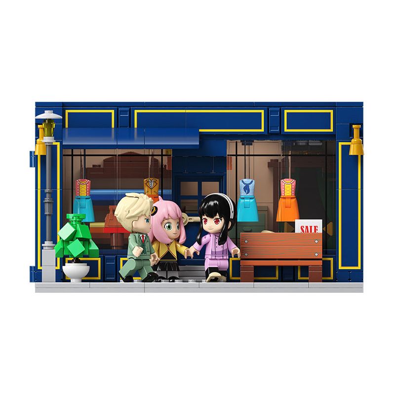 JIALE SPECIAL 33004 SPY PLAY HOUSE CUỘC PHIÊU LƯU CỦA GIA ĐÌNH bộ đồ chơi xếp lắp ráp ghép mô hình Movie & Game SPY FAMILY Phim Và Trò Chơi 677 khối