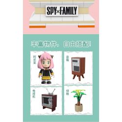 JIALE SPECIAL 33005 NHÀ HÁT CỦA ĐIỆP VIÊN LOA BLUETOOTH ANIA FORGE bộ đồ chơi xếp lắp ráp ghép mô hình Movie & Game SPY FAMILY Phim Và Trò Chơi 217 khối