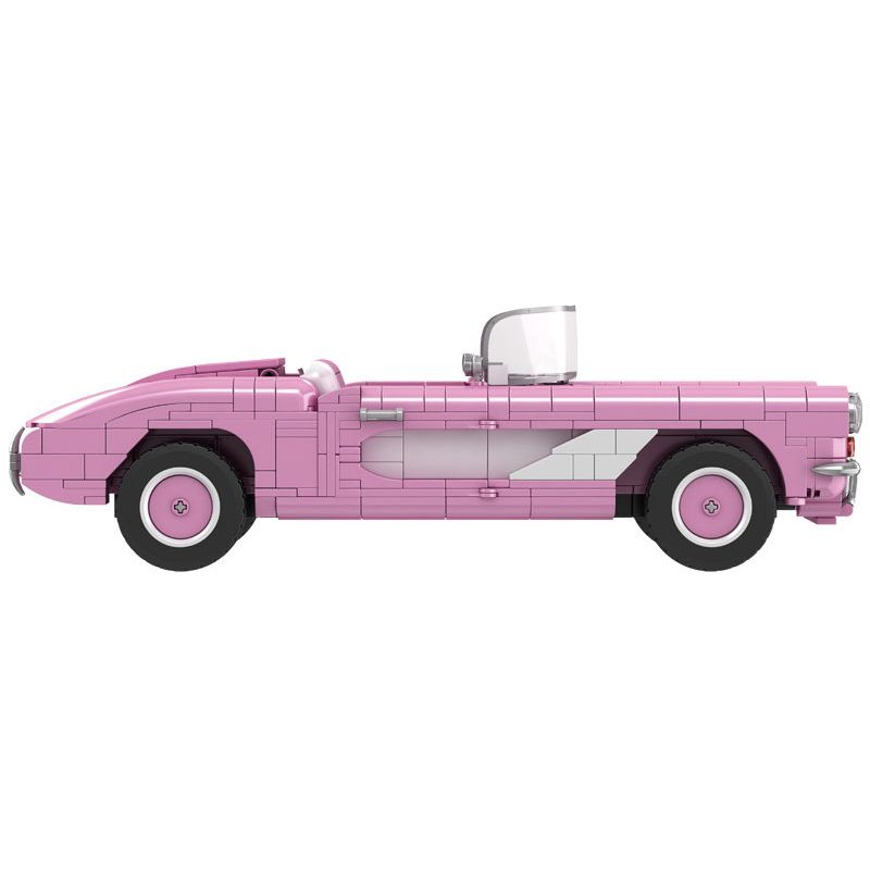 WE GAME COMING 66035 BARBIE MUI TRẦN bộ đồ chơi xếp lắp ráp ghép mô hình Movie & Game PINK CAR Phim Và Trò Chơi 898 khối