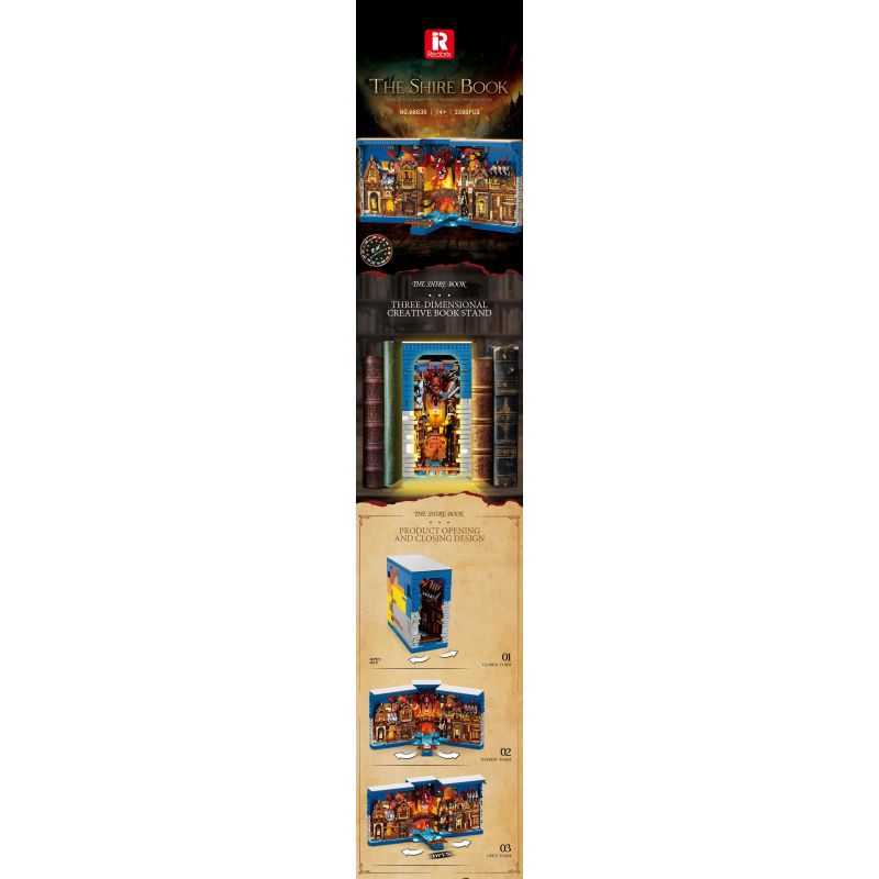 REOBRIX 66035 SÁCH HOBBIT bộ đồ chơi xếp lắp ráp ghép mô hình The Lord Of The Rings Chúa Nhẫn 3398 khối