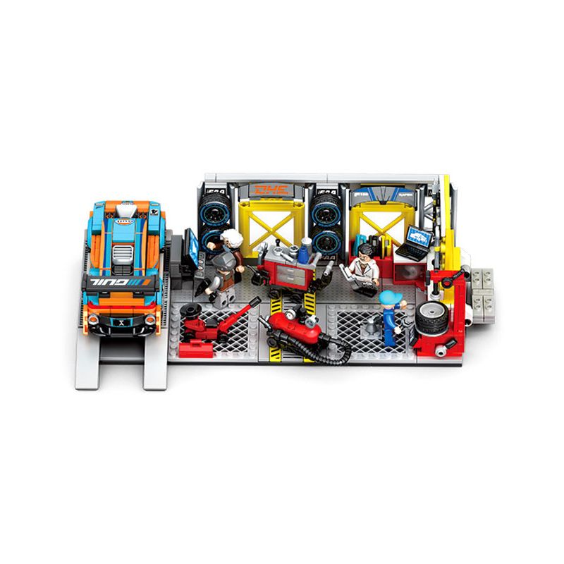 SEMBO 714032 non Lego LIÊN MINH JISU CẢNH SỬA ĐỔI THÚ VỊ bộ đồ chơi xếp lắp ráp ghép mô hình Racers Đua Tốc Độ 674 khối