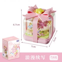 GEKKOSHA 804421 NGÔI SAO ƯỚC NGUYỆN TRÊN ĐẦU NGÓN TAY SỰ LÃNG MẠN VẪN TIẾP TỤC bộ đồ chơi xếp lắp ráp ghép mô hình STARWISH RING BOX