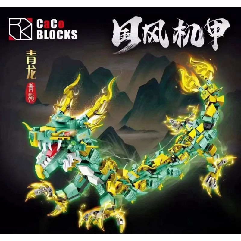 CACO 2276 CƠ KHÍ TRUNG QUỐC THANH LONG bộ đồ chơi xếp lắp ráp ghép mô hình 666 khối