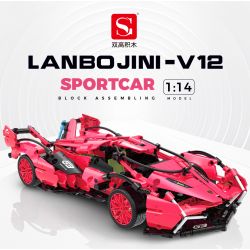 DOUBLE HEIGHT 60510 SIÊU XE LAMBORGHINI V12 tỷ lệ 1:14 bộ đồ chơi xếp lắp ráp ghép mô hình Technic Kỹ Thuật Công Nghệ Cao Mô Hình Phương Tiện 1148 khối