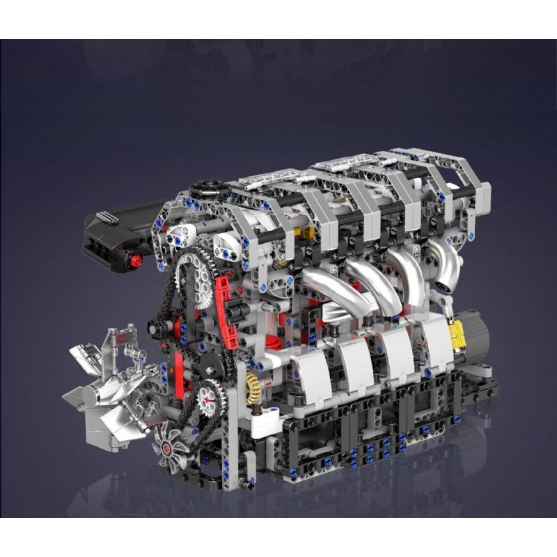 MouldKing 10087 Mould King 10087 DẪN ĐỘNG CƠ XĂNG 4 XI-LANH THẲNG HÀNG bộ đồ chơi xếp lắp ráp ghép mô hình Technic L4 Kỹ Thuật Công Nghệ Cao Mô Hình Phương Tiện 1787 khối