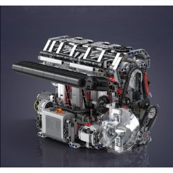 MouldKing 10087 Mould King 10087 DẪN ĐỘNG CƠ XĂNG 4 XI-LANH THẲNG HÀNG bộ đồ chơi xếp lắp ráp ghép mô hình Technic L4 Kỹ Thuật Công Nghệ Cao Mô Hình Phương Tiện 1787 khối