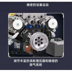 MouldKing 10087 Mould King 10087 DẪN ĐỘNG CƠ XĂNG 4 XI-LANH THẲNG HÀNG bộ đồ chơi xếp lắp ráp ghép mô hình Technic L4 Kỹ Thuật Công Nghệ Cao Mô Hình Phương Tiện 1787 khối