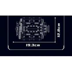 MouldKing 10087 Mould King 10087 DẪN ĐỘNG CƠ XĂNG 4 XI-LANH THẲNG HÀNG bộ đồ chơi xếp lắp ráp ghép mô hình Technic L4 Kỹ Thuật Công Nghệ Cao Mô Hình Phương Tiện 1787 khối