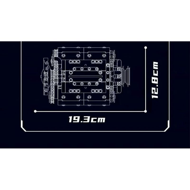 MouldKing 10087 Mould King 10087 DẪN ĐỘNG CƠ XĂNG 4 XI-LANH THẲNG HÀNG bộ đồ chơi xếp lắp ráp ghép mô hình Technic L4 Kỹ Thuật Công Nghệ Cao Mô Hình Phương Tiện 1787 khối