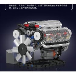 MouldKing 10088 Mould King 10088 DẪN ĐỘNG CƠ 8 XI-LANH KIỂU CHỮ V bộ đồ chơi xếp lắp ráp ghép mô hình Technic V8 ENGINE Kỹ Thuật Công Nghệ Cao Mô Hình Phương Tiện 535 khối