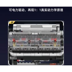 MouldKing 10088 Mould King 10088 DẪN ĐỘNG CƠ 8 XI-LANH KIỂU CHỮ V bộ đồ chơi xếp lắp ráp ghép mô hình Technic V8 ENGINE Kỹ Thuật Công Nghệ Cao Mô Hình Phương Tiện 535 khối