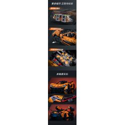 CADA DOUBLEE C61513 61513 SIÊU XE SÁT THỦ MỈM CƯỜI 1:10 tỷ lệ 1:10 bộ đồ chơi xếp lắp ráp ghép mô hình Technic Kỹ Thuật Công Nghệ Cao Mô Hình Phương Tiện 3617 khối