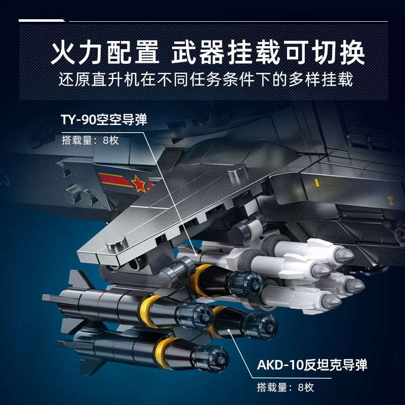 SLUBAN M38-B1233 B1233 1233 M38B1233 38-B1233 KHU VUI CHƠI MÔ HÌNH TRỰC THĂNG VŨ TRANG WZ-10S 1:35 tỷ lệ 1:35 bộ đồ chơi xếp lắp ráp ghép mô hình Military Army Quân Sự Bộ Đội