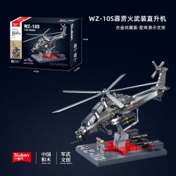 SLUBAN M38-B1233 B1233 1233 M38B1233 38-B1233 KHU VUI CHƠI MÔ HÌNH TRỰC THĂNG VŨ TRANG WZ-10S 1:35 tỷ lệ 1:35 bộ đồ chơi xếp lắp ráp ghép mô hình Military Army Quân Sự Bộ Đội
