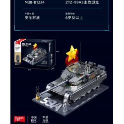 SLUBAN M38-B1234 B1234 1234 M38B1234 38-B1234 KHU VUI CHƠI MÔ HÌNH LỚP PHỦ KIM LOẠI XE TĂNG CHIẾN ĐẤU CHỦ LỰC ZTZ-99AS 1:35 tỷ lệ 1:35 bộ đồ chơi xếp lắp ráp ghép mô hình Military Army Quân Sự Bộ Đội 1079 khối
