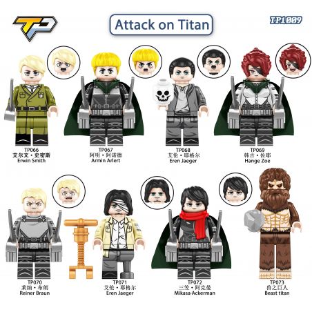 TP 1009 066 067 068 069 070 071 072 073 TẤN CÔNG TITAN 8 LOẠI NHÂN VẬT NHỎ bộ đồ chơi xếp lắp ráp ghép mô hình Movie & Game ATTACK ON TITAN Phim Và Trò Chơi