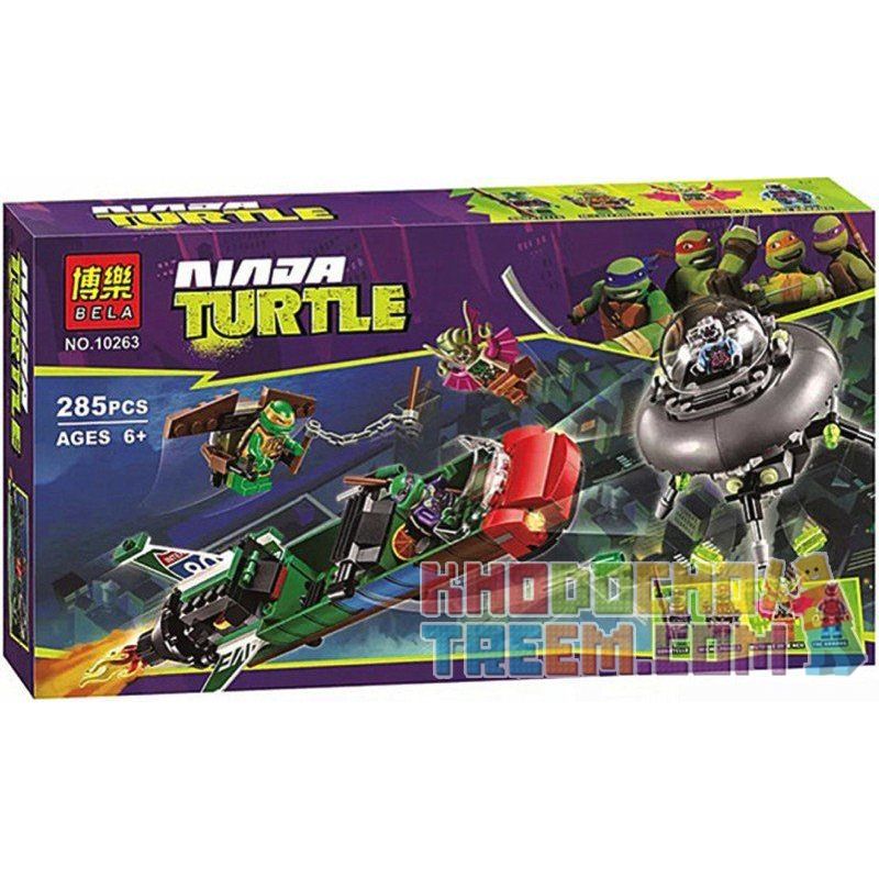 NOT Lego T-RAWKET SKY STRIKE 79120 Bela 10263 Lari 10263 xếp lắp ráp ghép mô hình MÁY BAY TIÊM KÍCH T-RAWKET SKY STRIKE Teenage Mutant Ninja Turtles Ninja Rùa 286 khối