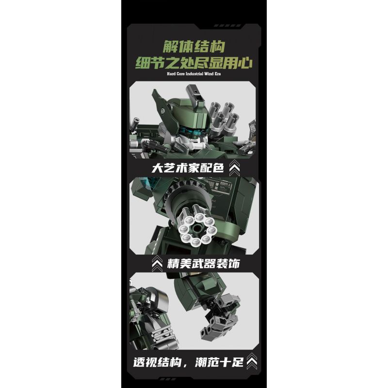 KOZOSHA 212223 GIÁP MÁY QUẠT CÔNG NGHIỆP BÁN CƠ KHÍ bộ đồ chơi xếp lắp ráp ghép mô hình 1403 khối