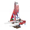 JIESTAR 58124 THUYỀN BUỒM CATAMARAN bộ đồ chơi xếp lắp ráp ghép mô hình Technic F50 HYDROFOIL CATAMARAN SAILBOAT Kỹ Thuật Công Nghệ Cao Mô Hình Phương Tiện 733 khối