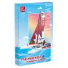 JIESTAR 58124 THUYỀN BUỒM CATAMARAN bộ đồ chơi xếp lắp ráp ghép mô hình Technic F50 HYDROFOIL CATAMARAN SAILBOAT Kỹ Thuật Công Nghệ Cao Mô Hình Phương Tiện 733 khối