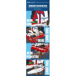 JIESTAR 58124 THUYỀN BUỒM CATAMARAN bộ đồ chơi xếp lắp ráp ghép mô hình Technic F50 HYDROFOIL CATAMARAN SAILBOAT Kỹ Thuật Công Nghệ Cao Mô Hình Phương Tiện 733 khối