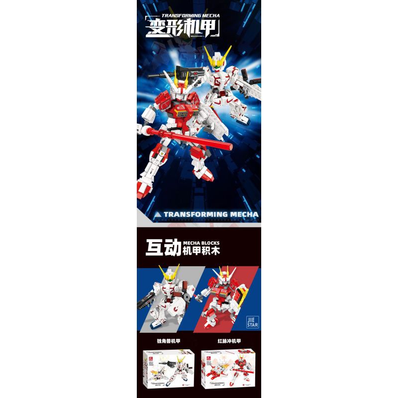 JIESTAR FF20020 20020 MECHA UNICORN BIẾN HÌNH THỨ HAI bộ đồ chơi xếp lắp ráp ghép mô hình Technic TRANSFORMING MECHA Kỹ Thuật Công Nghệ Cao Mô Hình Phương Tiện 394 khối