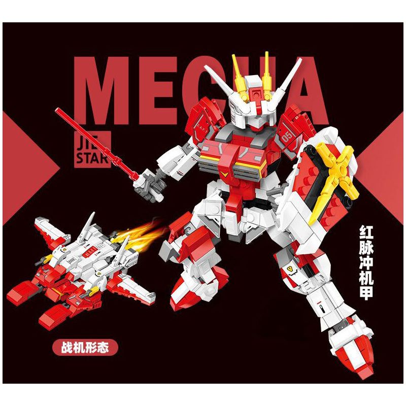 JIESTAR FF20021 20021 MECHA XUNG ĐỎ THỨ HAI bộ đồ chơi xếp lắp ráp ghép mô hình Technic TRANSFORMING MECHA Kỹ Thuật Công Nghệ Cao Mô Hình Phương Tiện 374 khối