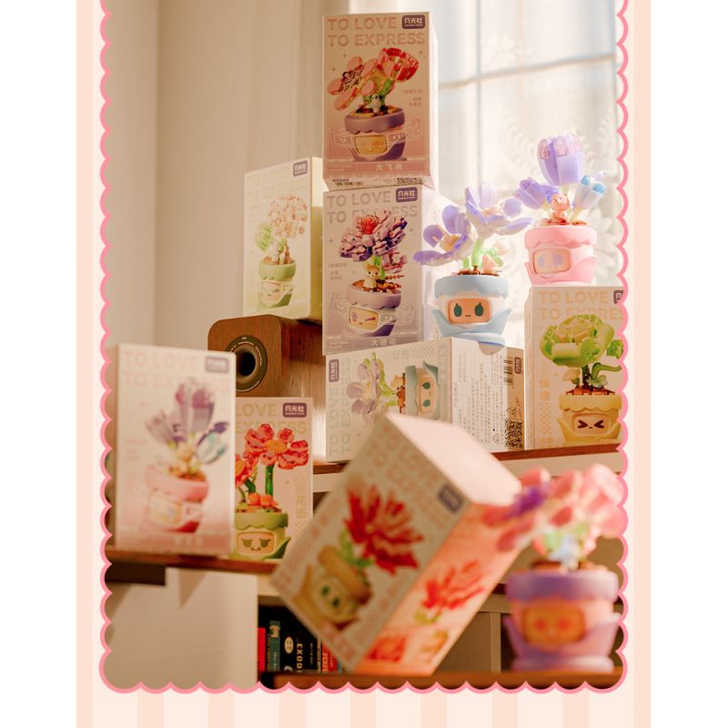 GEKKOSHA 804431 NGÔN NGỮ HOA TÌNH CẢM TULIP bộ đồ chơi xếp lắp ráp ghép mô hình Creator Sáng Tạo