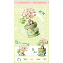 GEKKOSHA 804429 NGÔN NGỮ HOA TÌNH CẢM LISIANTHUS bộ đồ chơi xếp lắp ráp ghép mô hình Creator Sáng Tạo