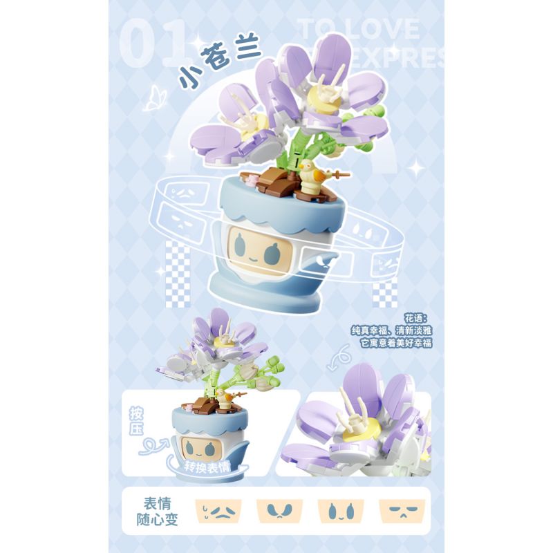 GEKKOSHA 804430 NGÔN NGỮ HOA TÌNH CẢM EPIPHYLLUM bộ đồ chơi xếp lắp ráp ghép mô hình Creator Sáng Tạo