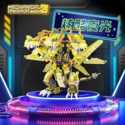 ZHEGAO 662025 Q KHỦNG LONG CƠ KHÍ DỄ THƯƠNG RỒNG BA ĐẦU SẤM SÉT bộ đồ chơi xếp lắp ráp ghép mô hình MECHANICAL DINOSAUR 3 THUNDER THREE HEADED DRAGON 617 khối