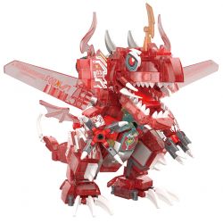 ZHEGAO 662026 Q KHỦNG LONG CƠ KHÍ DỄ THƯƠNG RỒNG HỦY DIỆT bộ đồ chơi xếp lắp ráp ghép mô hình MECHANICAL DINOSAUR 3 DESTROYER DRAGON 626 khối