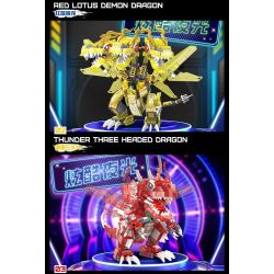 ZHEGAO 662026 Q KHỦNG LONG CƠ KHÍ DỄ THƯƠNG RỒNG HỦY DIỆT bộ đồ chơi xếp lắp ráp ghép mô hình MECHANICAL DINOSAUR 3 DESTROYER DRAGON 626 khối