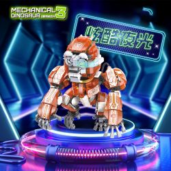 ZHEGAO 662027 Q KHỦNG LONG CƠ KHÍ DỄ THƯƠNG THUYỀN TRƯỞNG NỔ bộ đồ chơi xếp lắp ráp ghép mô hình MECHANICAL DINOSAUR 3 CAPTAIN GORILLA 628 khối