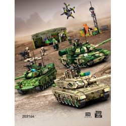 SEMBO 203164 ĐẤT NƯỚC MẠNH MẼ VÀ TINH THẦN ANH HÙNG LÍNH TRUNG QUỐC XE TĂNG CHIẾN ĐẤU CHỦ LỰC IRON TORRENT ZTZ-99A HẠNG ZTZ-59A NHẸ ZTQ-15 tỷ lệ 1:32 bộ đồ chơi xếp lắp ráp ghép mô hình Military Army Quân Sự Bộ Đội 2147 khối