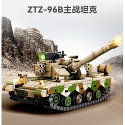 SEMBO 203159 TOP TOY 203159T MỘT QUỐC GIA HÙNG MẠNH XE TĂNG CHIẾN ĐẤU CHỦ LỰC ZTZ-96B tỷ lệ 1:32 bộ đồ chơi xếp lắp ráp ghép mô hình Military Army Quân Sự Bộ Đội 719 khối