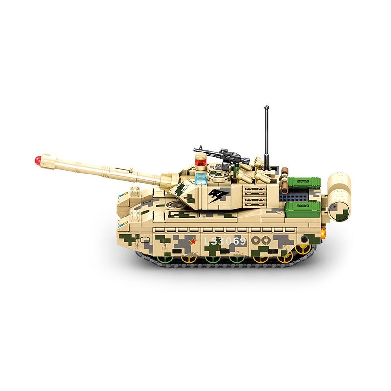SEMBO 203169 non Lego MỘT QUỐC GIA HÙNG MẠNH XE TĂNG CHIẾN ĐẤU CHỦ LỰC ZTQ-15 bộ đồ chơi xếp lắp ráp ghép mô hình Military Army Quân Sự Bộ Đội 320 khối