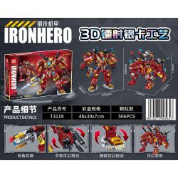 GAOMISI T3119 3119 CƠ KHÍ THÉP bộ đồ chơi xếp lắp ráp ghép mô hình IRONHERO 506 khối