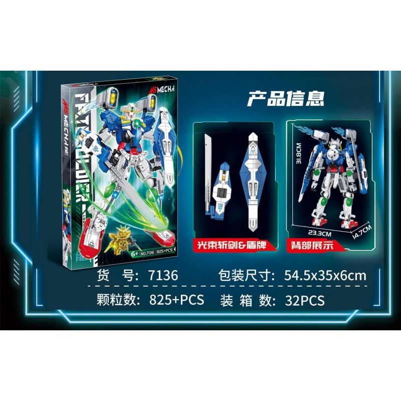 7136 CHIẾN BINH TÀI NĂNG bộ đồ chơi xếp lắp ráp ghép mô hình 825 khối