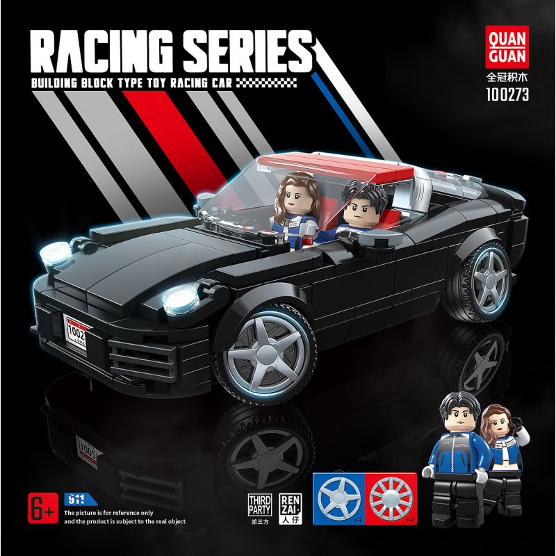QuanGuan 100273 Quan Guan 100273 PORSCHE 911 bộ đồ chơi xếp lắp ráp ghép mô hình Racers Đua Tốc Độ 346 khối