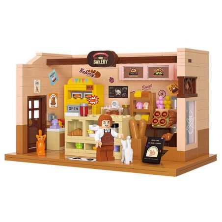 BALODY 21197 TIỆM BÁNH HẠNH PHÚC bộ đồ chơi xếp lắp ráp ghép mô hình HAPPY BAKERY 391 khối