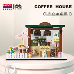 BALODY 21198 QUÁN CÀ PHÊ CHỮA BỆNH bộ đồ chơi xếp lắp ráp ghép mô hình COFFEE HOUSE 393 khối