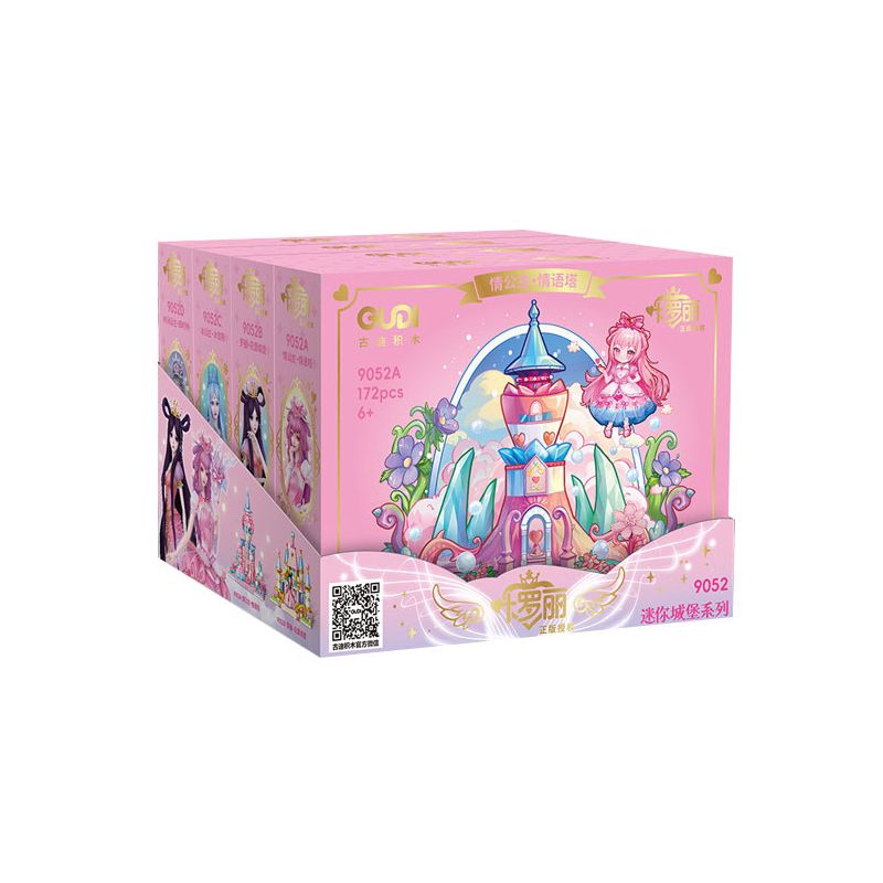 GUDI 9052A 9052B 9052C 9052D YE LUOLI MINI CASTLE 4 MÔ HÌNH bộ đồ chơi xếp lắp ráp ghép mô hình Girl Con Gái