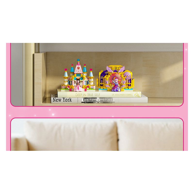 GUDI 9052A 9052B 9052C 9052D YE LUOLI MINI CASTLE 4 MÔ HÌNH bộ đồ chơi xếp lắp ráp ghép mô hình Girl Con Gái