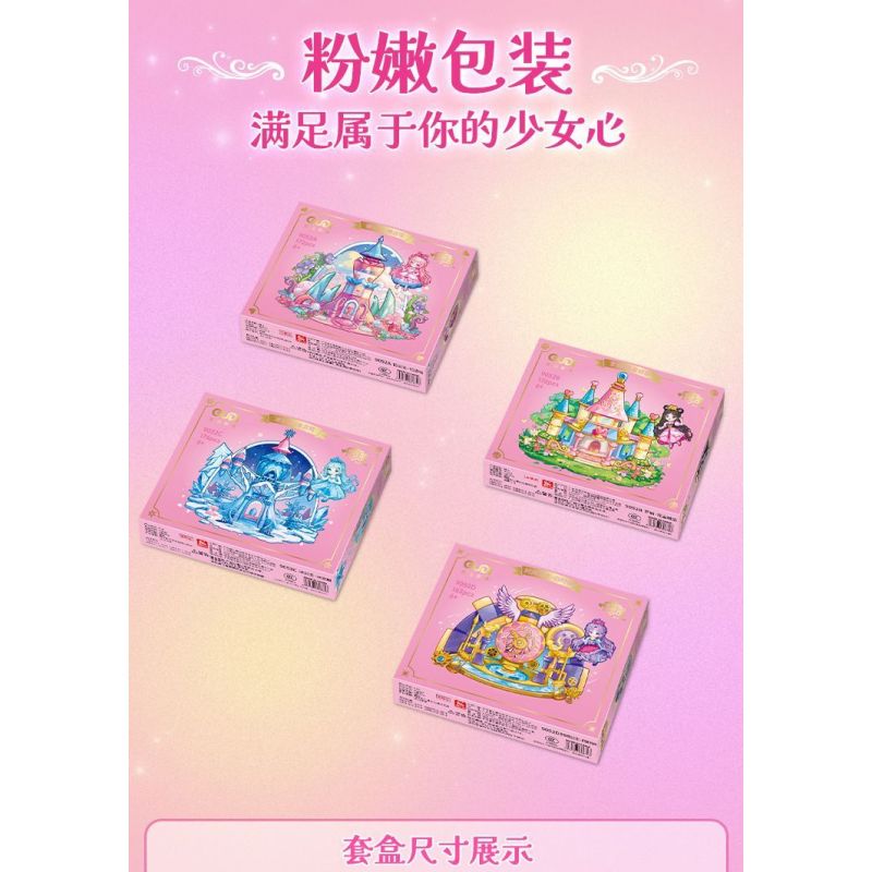 GUDI 9052A 9052B 9052C 9052D YE LUOLI MINI CASTLE 4 MÔ HÌNH bộ đồ chơi xếp lắp ráp ghép mô hình Girl Con Gái